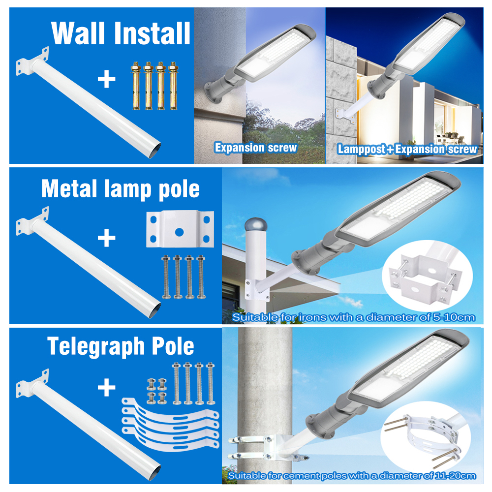 Super Bright LED Street Light 50W 100W 150W 200W IP66 Waterproof Outdoor Lighting Floodlight Spotlight Garden Road Lights
