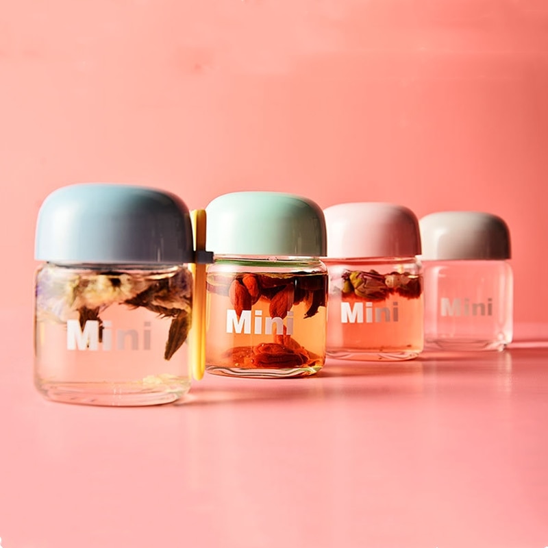 Mini bouteille d'eau en verre de 150ml, petite tasse d'eau Portable coréenne, tasse réutilisable de voyage, tasse en verre anti-fuite pour enfants