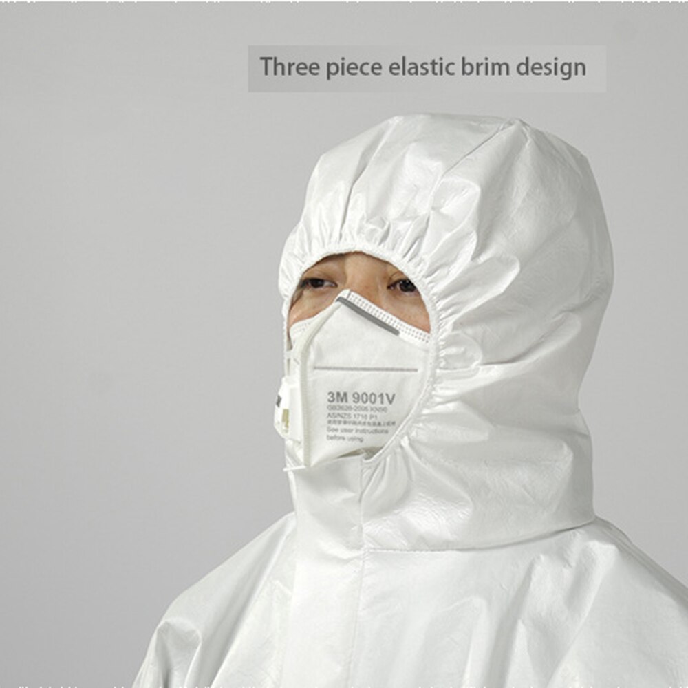 Bianco Tuta di Protezione Tuta Hazmat completo da uomo Protezione Usa E Getta anti-virus Fabbrica di Abbigliamento Usa E Getta Ospedale Indumenti di Sicurezza
