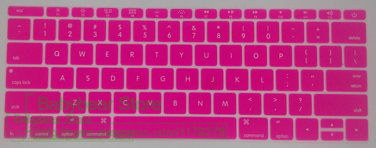 Til macbook 12 " usa ansi tastaturbeskytter engelsk tastaturcover til mac book retian 12 '' air 12 tommer: Rose