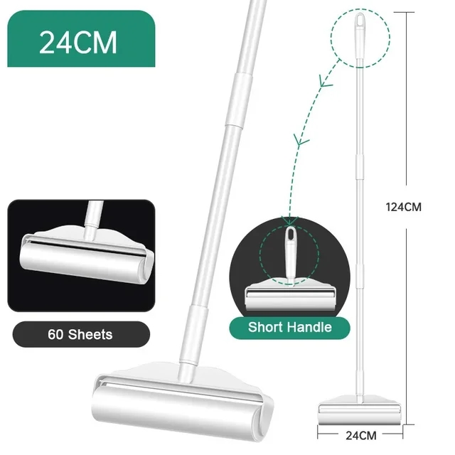Long handled cotton roller, sofa carpet cleaner, large adhesive tear off brush, pet hair removal roller，Lint roller