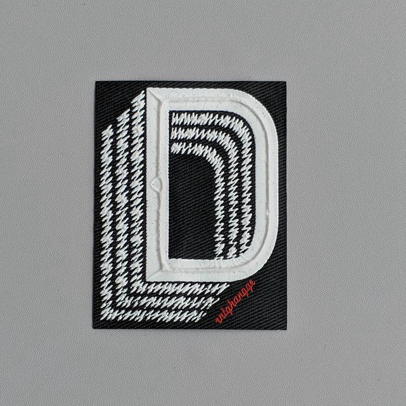 Lapp kläder färgglada dekorativa tillbehör badge etikett brev twill hip hop: E