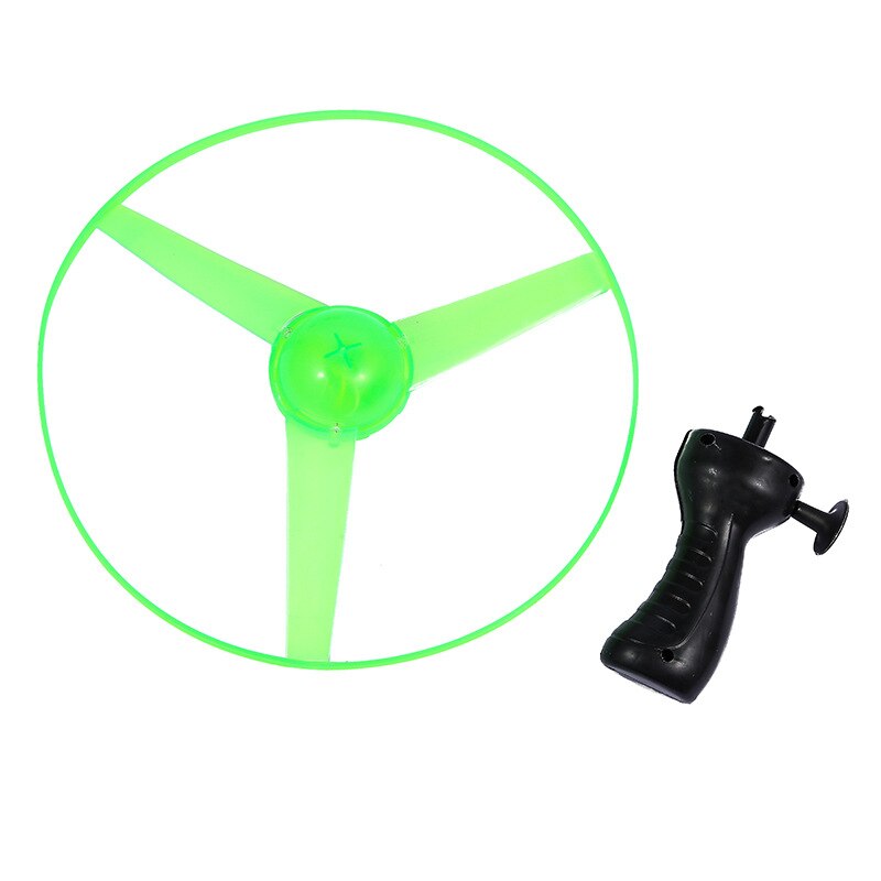 1PC Funny Spinning Flyer Luminous Flying UFO LED Light Handle Flash Flying Toys for Kids Outdoor Game Color Random For Kid