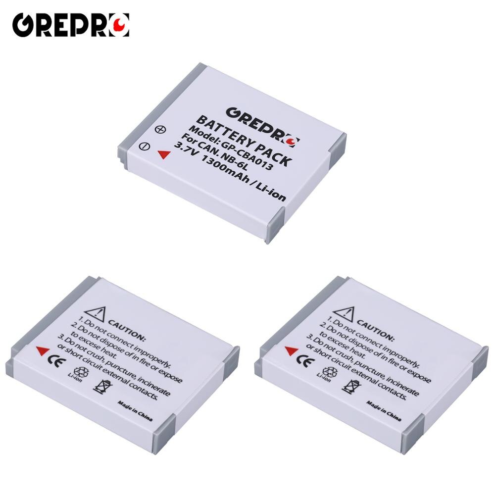 NB-6L NB-6LH NB 6L 6LH Battery for Canon IXUS 310 SX240 SX275 SX280 SX510 SX500 HS 95 D10 S120 S200 105IS 200IS 210IS 85IS 95IS: 3x Battery