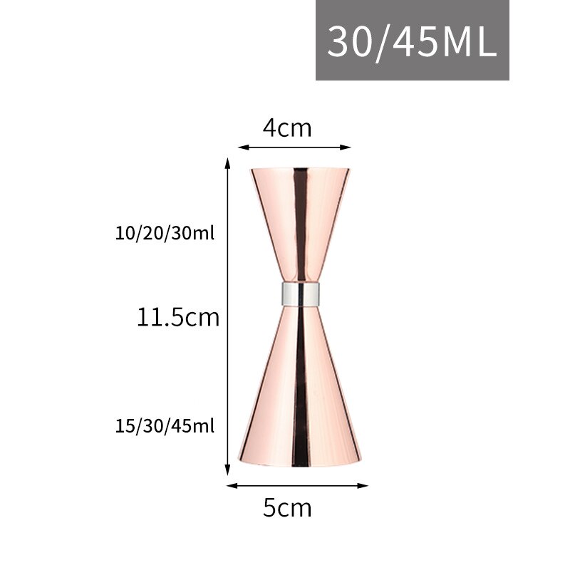 Japanese Measuring Cup Tools Bar Measure Cocktail Jigger Measure with Etched Pattern Bar Tools Bar Tools Bar Accessories: Rosered 30-45ml