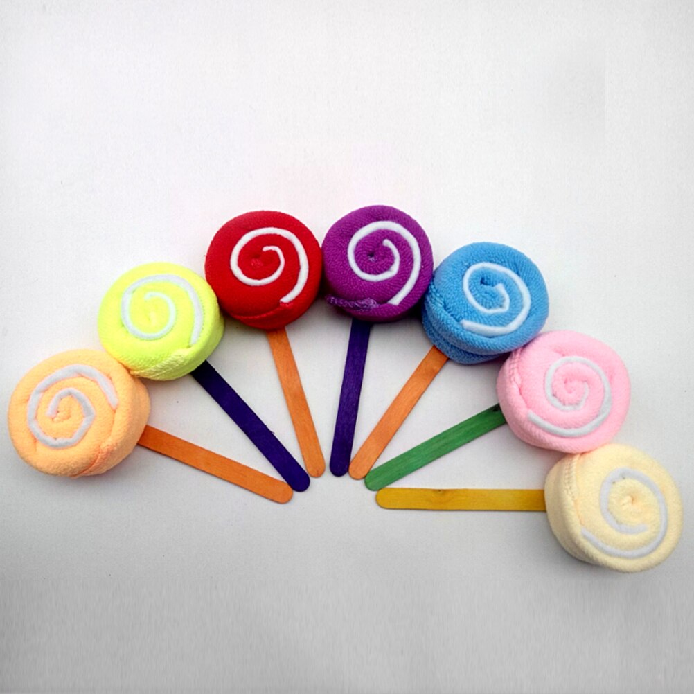 1 Piruleta de caramelo, toalla, paño de baño, para de bebé, toallas de mano, accesorios de baño, Color al azar
