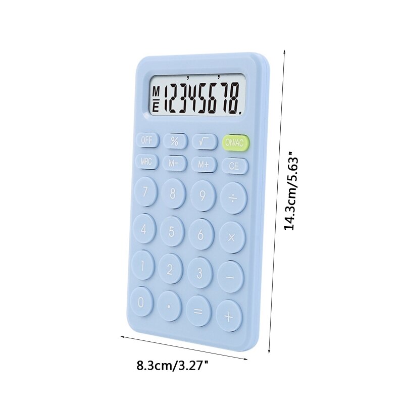 8 Digits Electronic Calculators Solar Battery Dual Power Calculator with Large LCD Display for Office Home School Use
