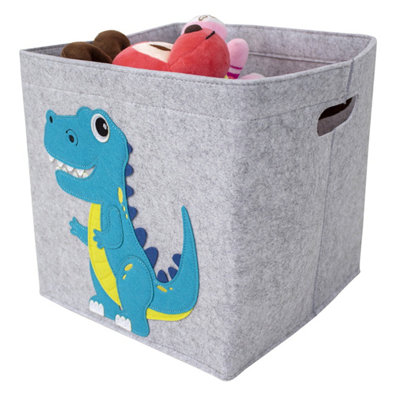 Folding Thickened Felt Fabric Storage Box for Cartoon Toys Organizer Home Laundry Basket Clothes Storage Basket