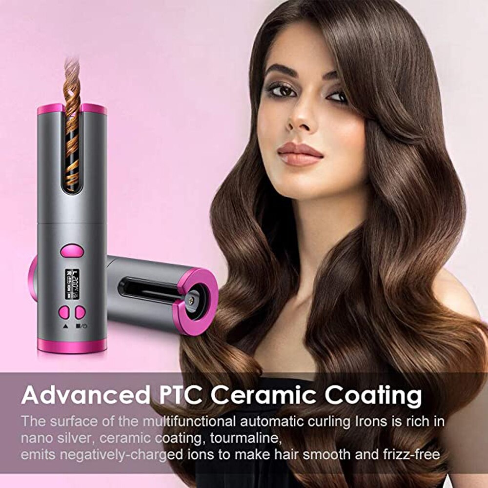 Automatic wireless curling iron portable wireless USB charging curling iron beach wave perm wand air curling iron