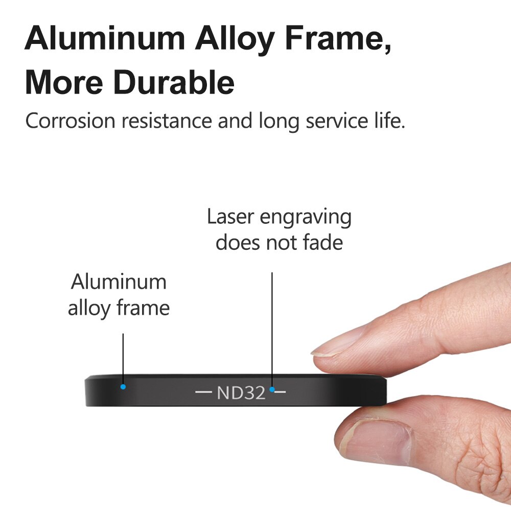 Nd8/16/32 filtre filter med neutral densitet dæmpningspolariseringsreducer kompatibel med insta 360 en  r 4k- udgave kamera