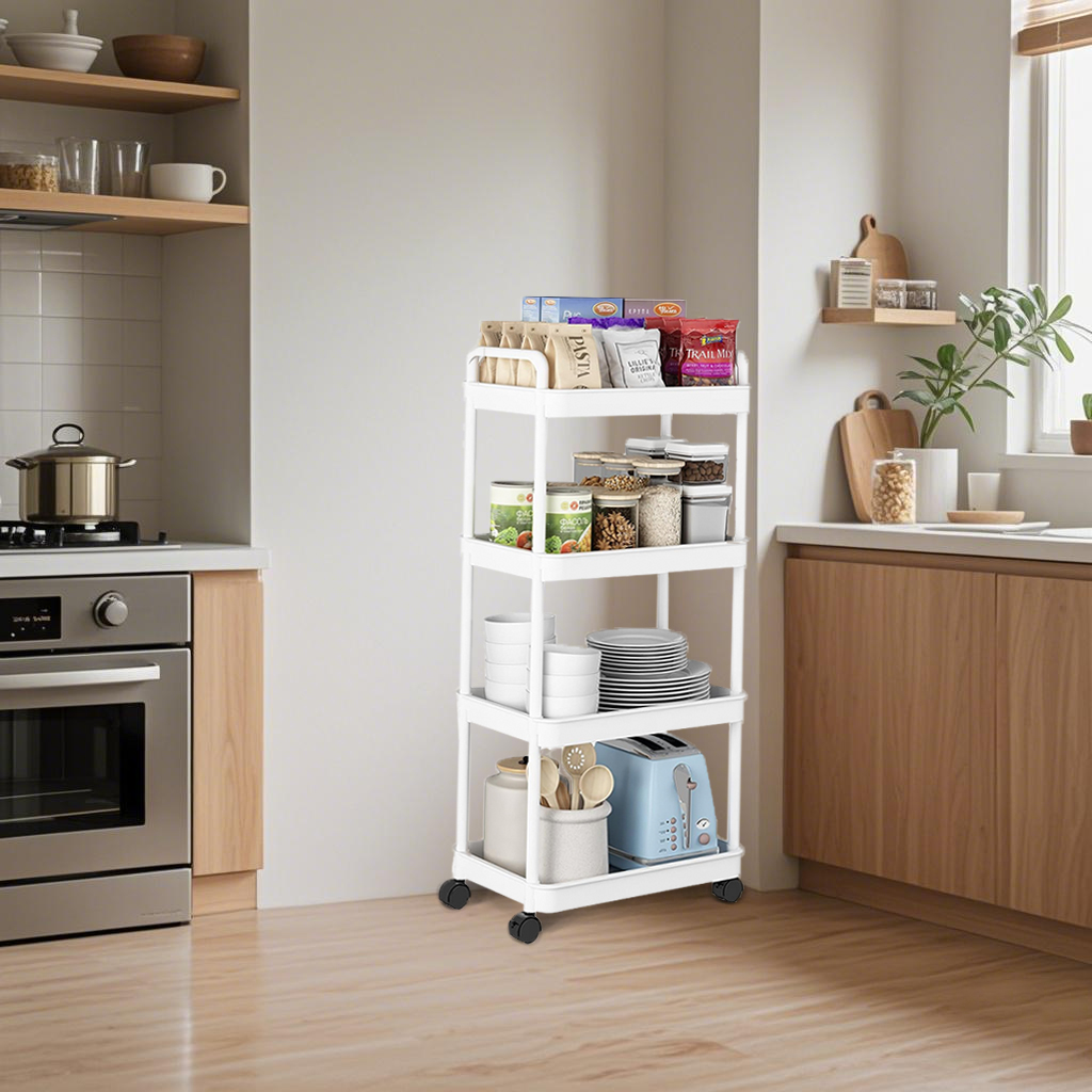 Carro de almacenamiento multifuncional para cocina con ruedas, estante de almacenamiento móvil, organizador de carrito, accesorios para el hogar