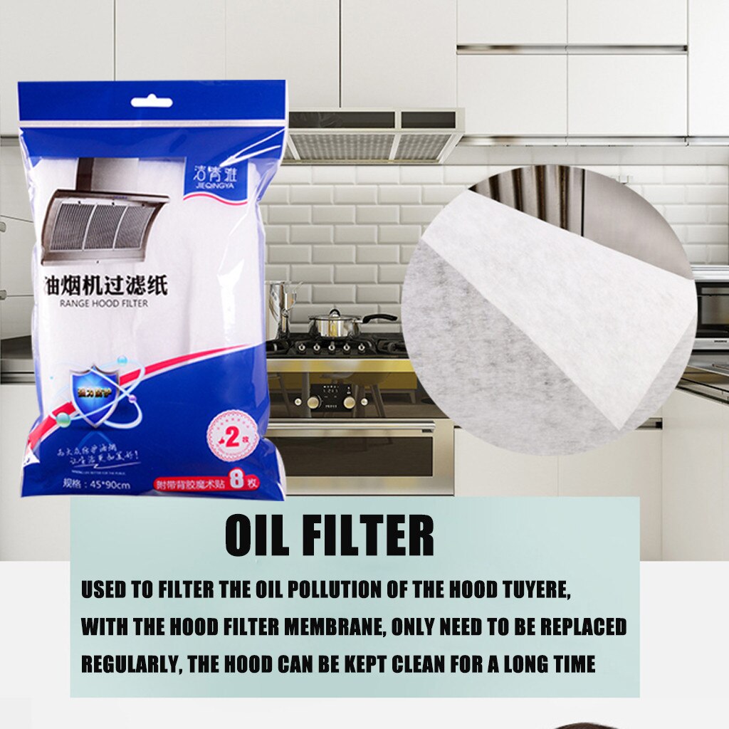 Kitchen Fume-Proof Stickers Range Hood Oil-Absorbing Paper Filter Oil-Proof Film Non-combustible non-woven fabric