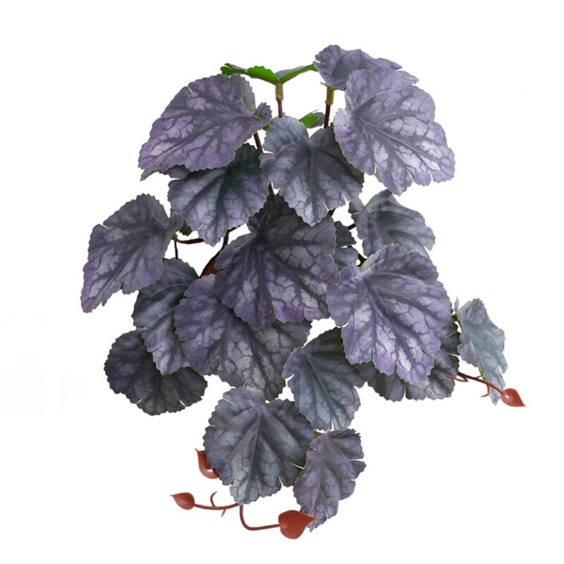 Reptile Plants Tropical Realistic Leaves Terrarium Tank Plant for Bearded Dragons Tortoises Tree Frogs Multiple Options: 8