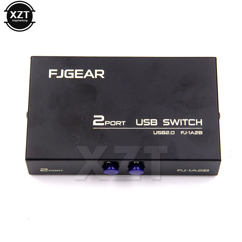 1PCS Draadloze 2 Poorten USB 2.0 Sharing Switch Switcher USB HUB Adapter Box Voor PC Scanner Printer