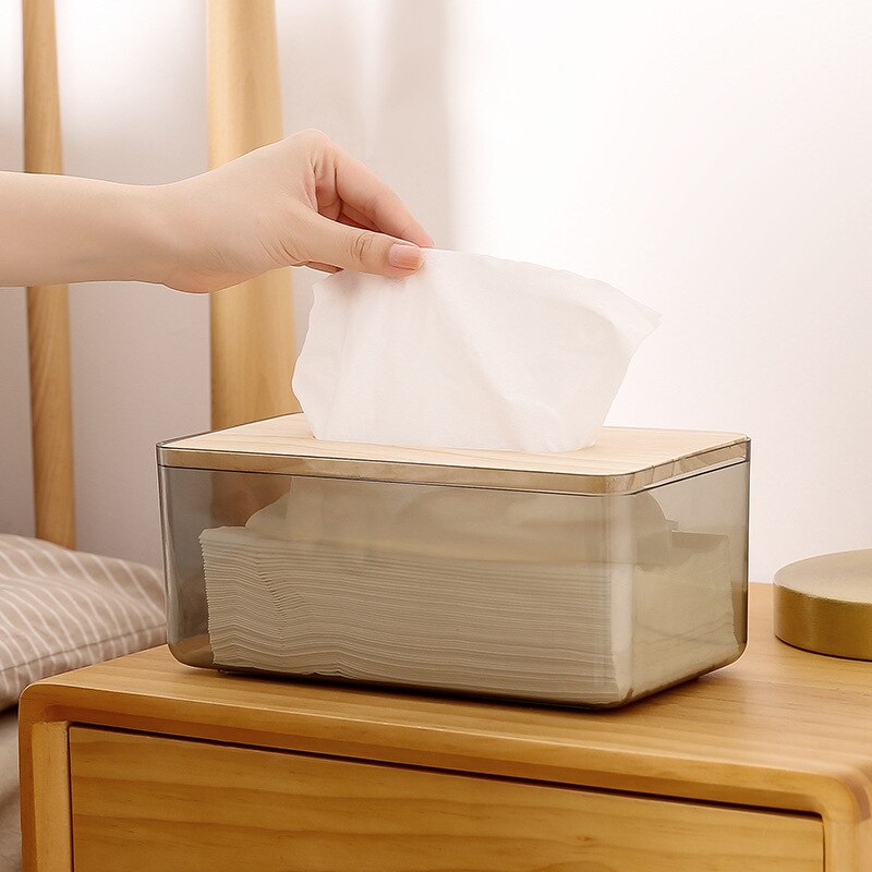 Wet Tissue Box Desktop Seal Household Plastic Dust-proof Tissue Box Baby Wipes Paper Storage Box Tissue Holder Wipes Box