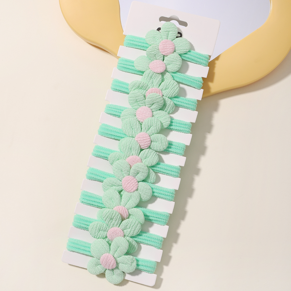 Anneau de cheveux avec nœud doux pour bébés filles, 10 pièces, bandes élastiques en caoutchouc, accessoires pour cheveux pour enfants, cravate, support queue de cheval, coiffure: Violet