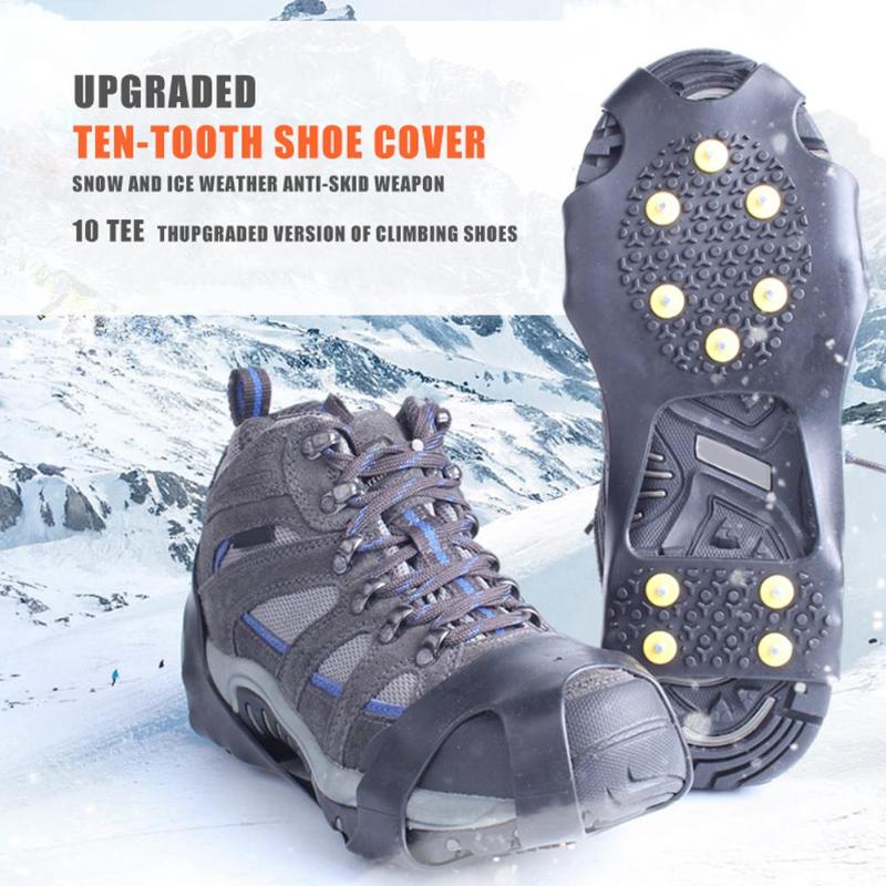 10 tanden stijgijzers berg klant antislip kramp rubber antislip schoenovertrek ijsvissen ijs oppervlak wandelen anti-stretch