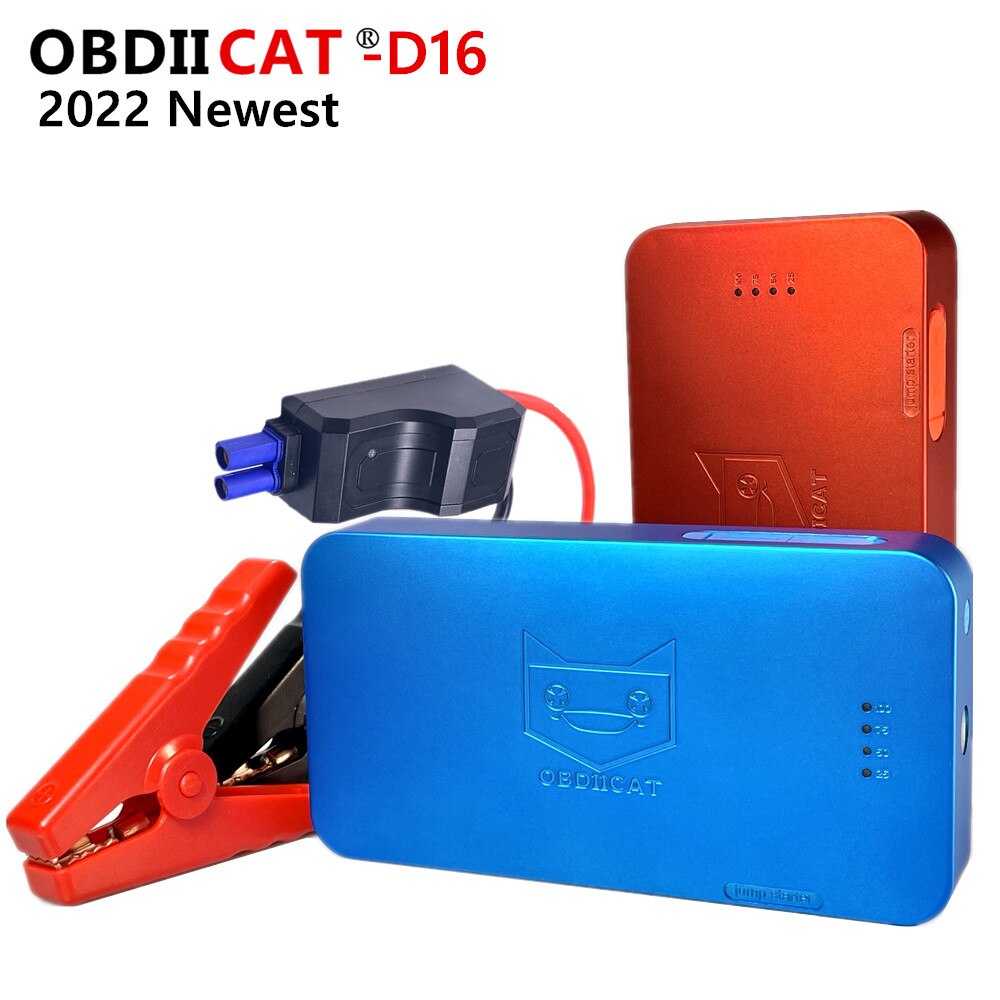 OBDIICAT-D8 Newest 600A Starting Device Power Bank Jump Starter Car Battery Booster Emergency Charger 12v Multifunction Device