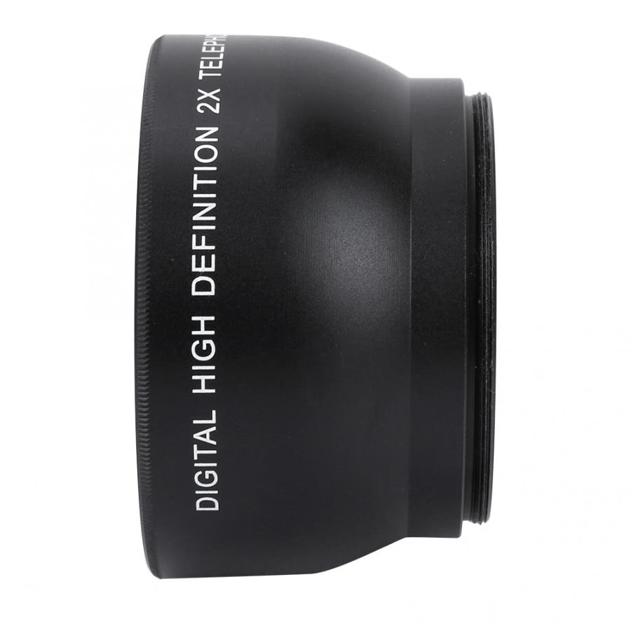 Camcorder lens 52mm 2X Magnification HD Tele Converter Telephoto Lens for 52mm Mount Camera Lenses Accessories