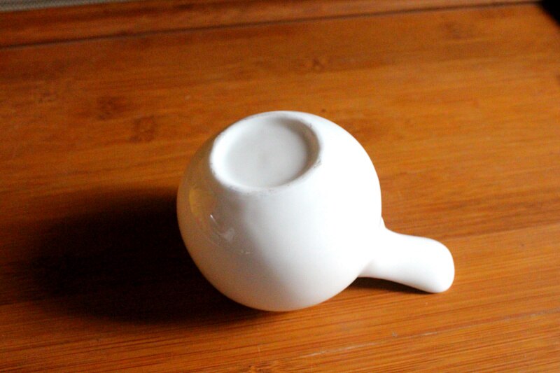 Keramische zuiver wit enkele handvat mond melk tank melk melk lepel fair glas suiker kleine melk cup koffie metgezel lo926210