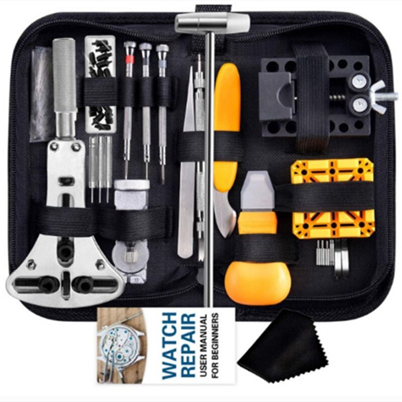 187 stücke Professionelle Uhr Reparatur Werkzeug Kit Uhr Link Pin Remover Fall Opener Pry Frühling Bar Remover Horlogemaker Gereed Reparatur: 187pcs