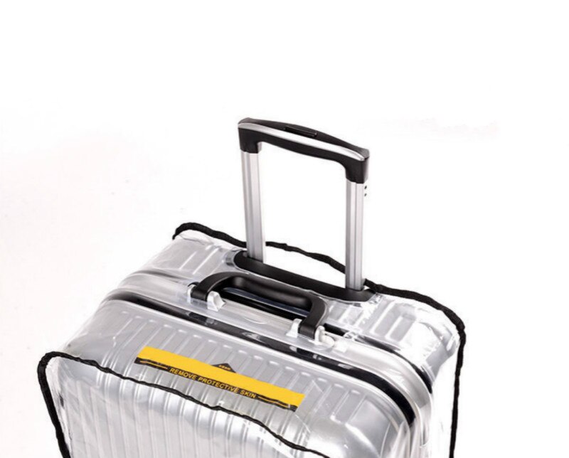 Gennemsigtig vandtæt pvc trolley kuffertdæksel støvtæt beskyttende dæksel tilbehør til rejsetaske