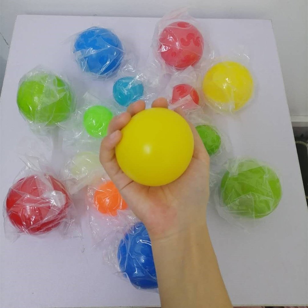 1pcs Sticky Wall Ball Suction Wall Decompression Ball Toy Fluorescent Sticky Target Ball Vent Ball Random Color