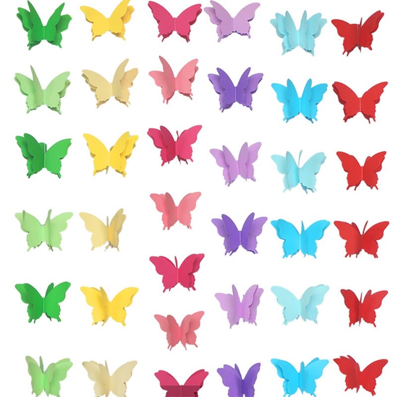 3D Paper Butterfly Garland Buntings for Wedding Party Birthday Festival Diy Banner Hanging Decorations 3D Paper Butterfly String