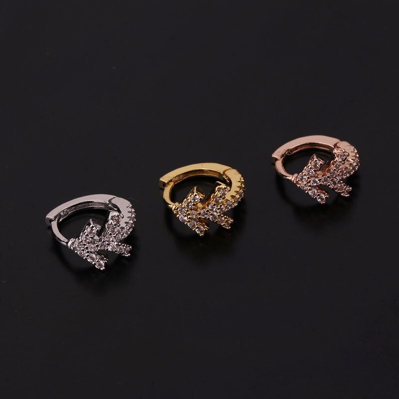 1Pc Stainless Steel Snake Cartilage Earrings Earrings Helix Cartilage Earring Piercing Jewelry Women: green / Pure Gold Color