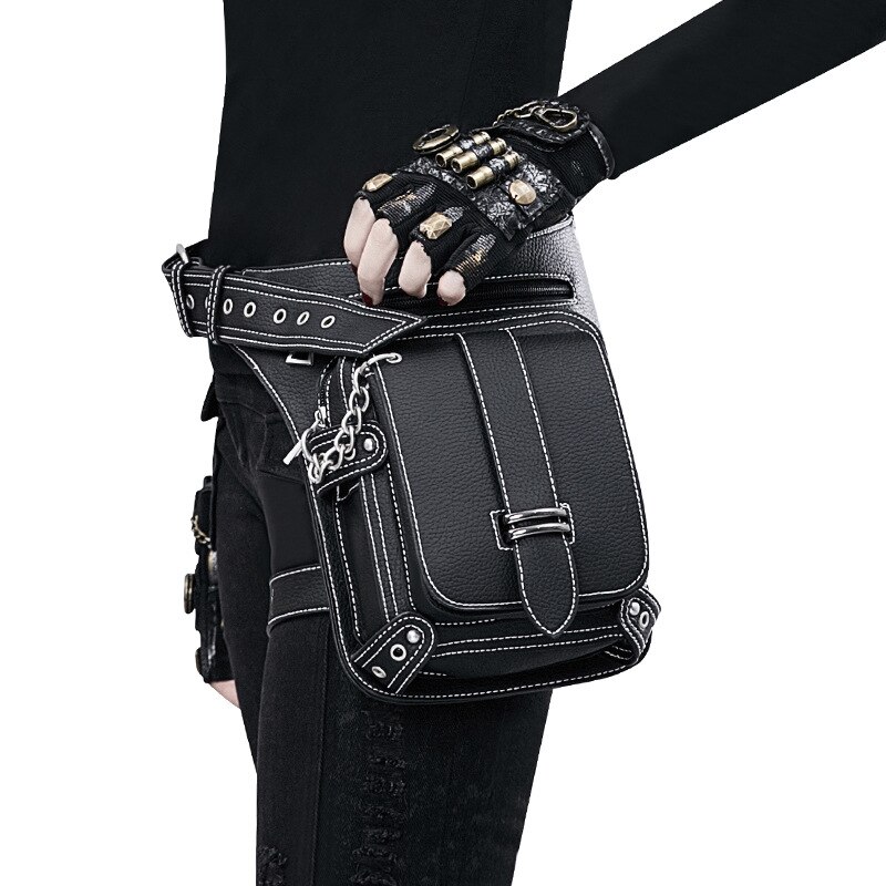 Sacs de styliste Steampunk rétro Rock gothique gothique pour femmes et hommes, sacs de taille à bandoulière de Style victorien + sac de cuisse de jambe