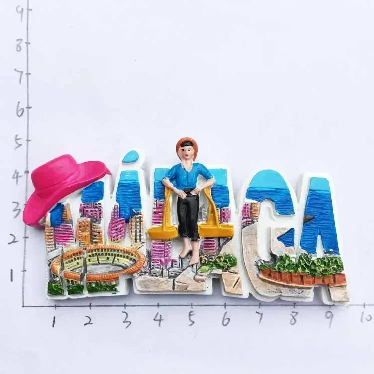 Aimants de réfrigérateur Souvenir de Barcelone Espagne, Colomb Granada Ibiza Priority ilia Maalaga, Autocollants pour la décoration de la maison et de la cuisine