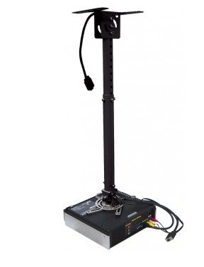 NBT718-2 Retractable Projector Hanger Ceiling Projector Rack Full Motion Projector Mount 603~853mm Black White