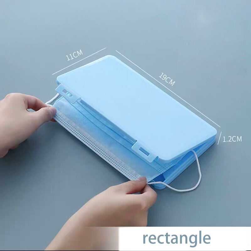 Portable Mask Box Plastic Face Mask Storage Case Boite Rangement Masque Dust Moisture Proof Kids Student Cajas Mascarillas