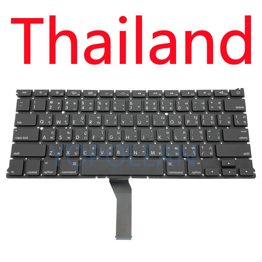 Klawiatura Zamienna US UK Rosyjski Hiszpański Francuski Niemiecki do Macbook Air 13" A1369 A1466: Różowy