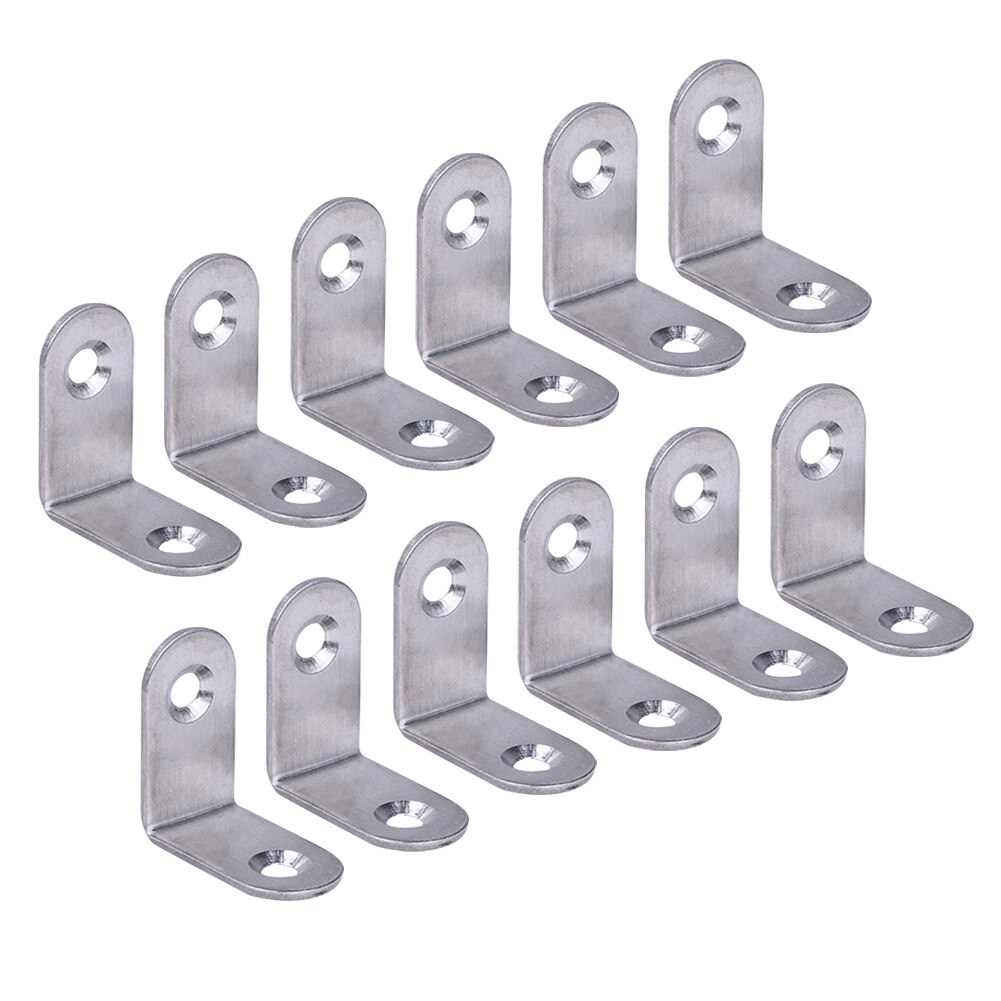 10pcs Home Wall Screens Shelf Support Angle Bracket Stainless Steel Joint Corner Brace Cabinet For Furniture Right