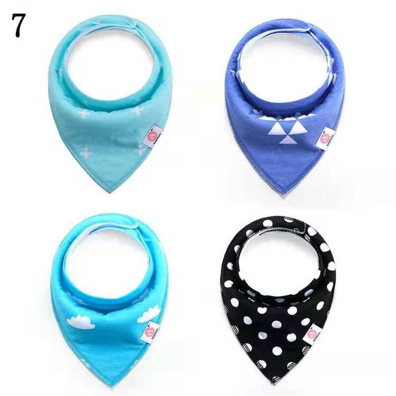 Baberos de bebé triangulo Algodón Doble Baberos Impresión de dibujos animados Saliva toalla infantil suave cómoda alimentación colorido baberos Bandana