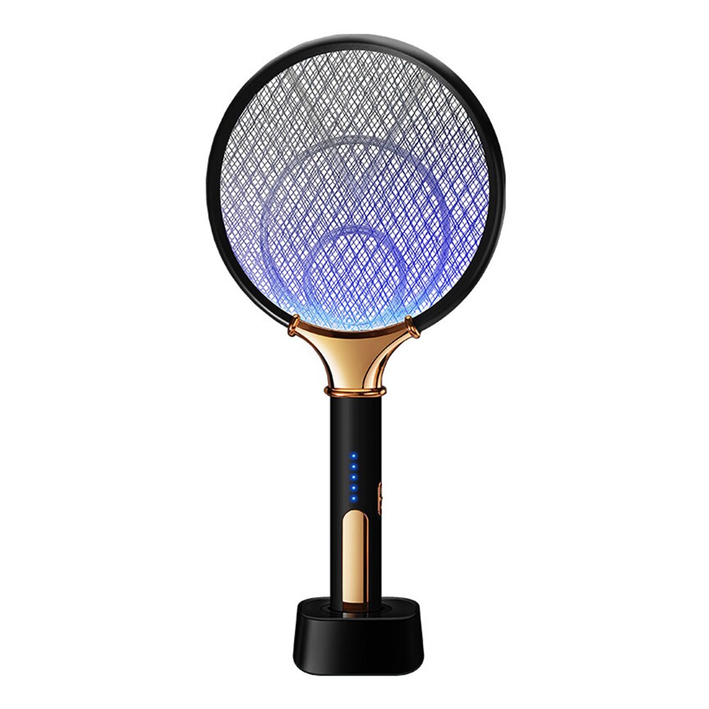 Matamoscas eléctrico para el hogar, raqueta exterminadora de insectos: C