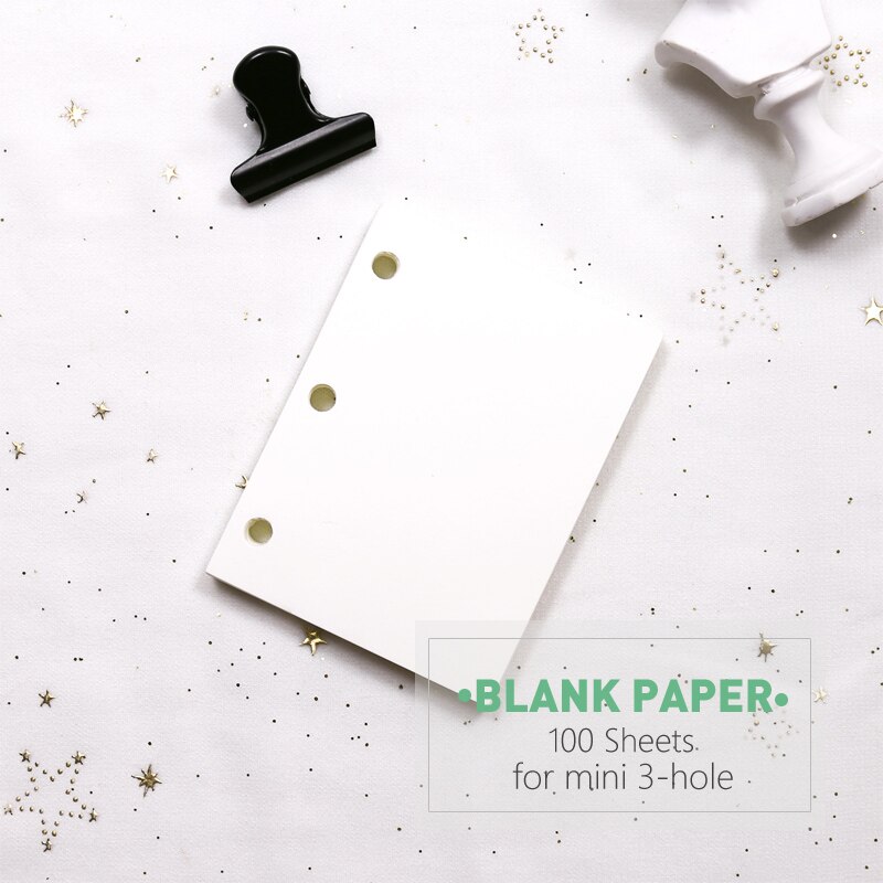 MyPretties-100 hojas de papel de relleno cuadriculado, papeles de relleno para Carpeta de agujeros, mini cuaderno, páginas de relleno para planificador: Blank-100 Sheets