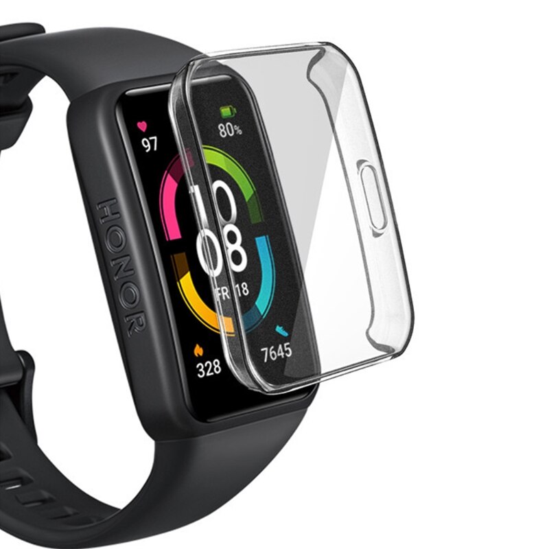 Galvaniseren Tpu Horloge Case Voor Honor Band 6 Smartwatch Cover Shell Screen Protector Smart Polsbandje Accessoires