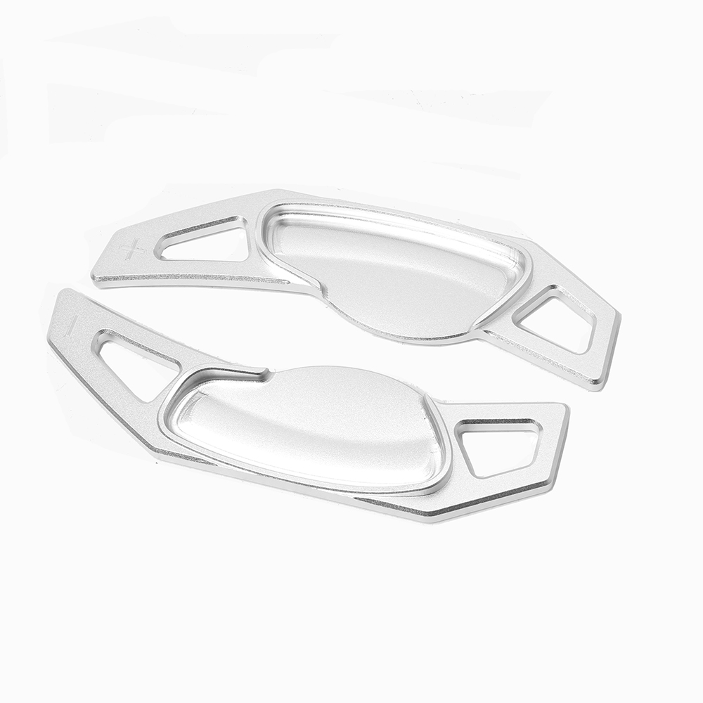 Extensión de palanca de cambios de volante de aluminio para Smart Fortwo Forfour , accesorios para coche, estilo: Plata