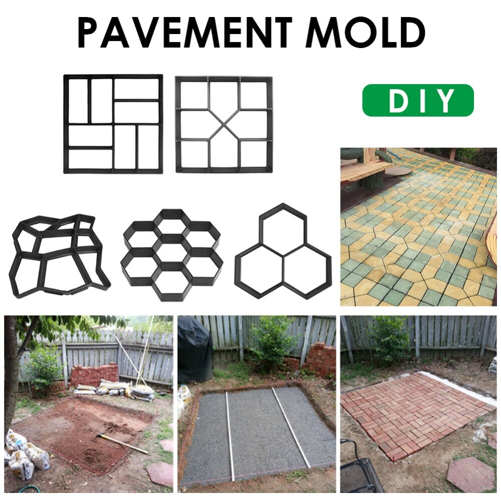 Garden Path Maker Mold Reusable Reusable Concrete Cement Stone Paver Walk Mould DIY Reusable Concrete Brick Mold