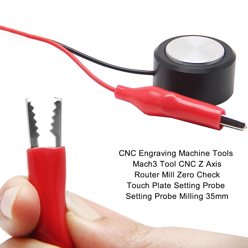 Mach3 Tool CNC Z Axis Router Mill Zero Check Touch Plate Setting Probe Setting Probe Milling 35mm CNC Engraving Machine Tools
