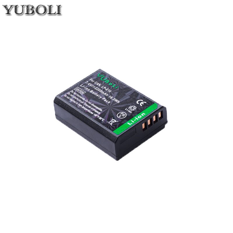 2200 mah lp -e10 lpe 10 lp e10 digitalkamera batteri til kanon eos 1100d 1200d 1300d 2000d opprører  t3 t5 t6 kysse  x50 x70 batteri  l10: 1 batteri