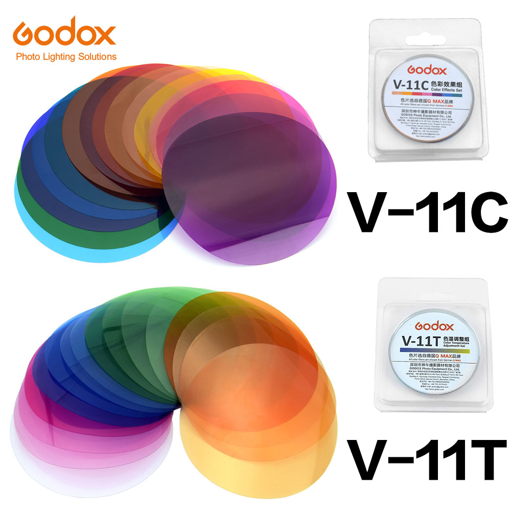 In Voorraad Godox V-11C V11C of V-11T V11T Kleur Filters voor AK-R16 AK-R1 Compatibel met Godox V1 Serie Speedlite Flash