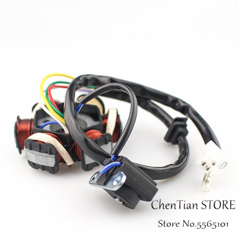 MAGNETO STATOR 6 COIL POLE GY6 50cc 110cc 125cc 150cc SCOOTER ATV GO KART LANCE ZNEN JONWAY COOL SPORTS TAOTAO ROKETA