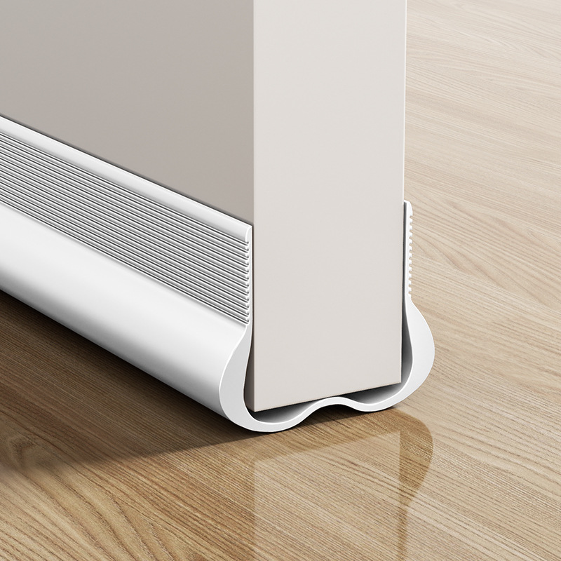 PVC Flexible Door Bottom Sealing Strip Under Door Draft Stopper Sealing Strip OundProof Gasket Weatherstrip Draft Guard Tools: WHITE