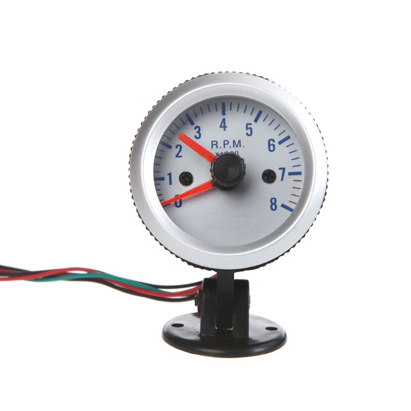 Tachometer Tach Gauge With Holder Cup For Auto Car 2inch 52mm 0~8000RPM Tachometer Tach Tachometer Tach Gauge