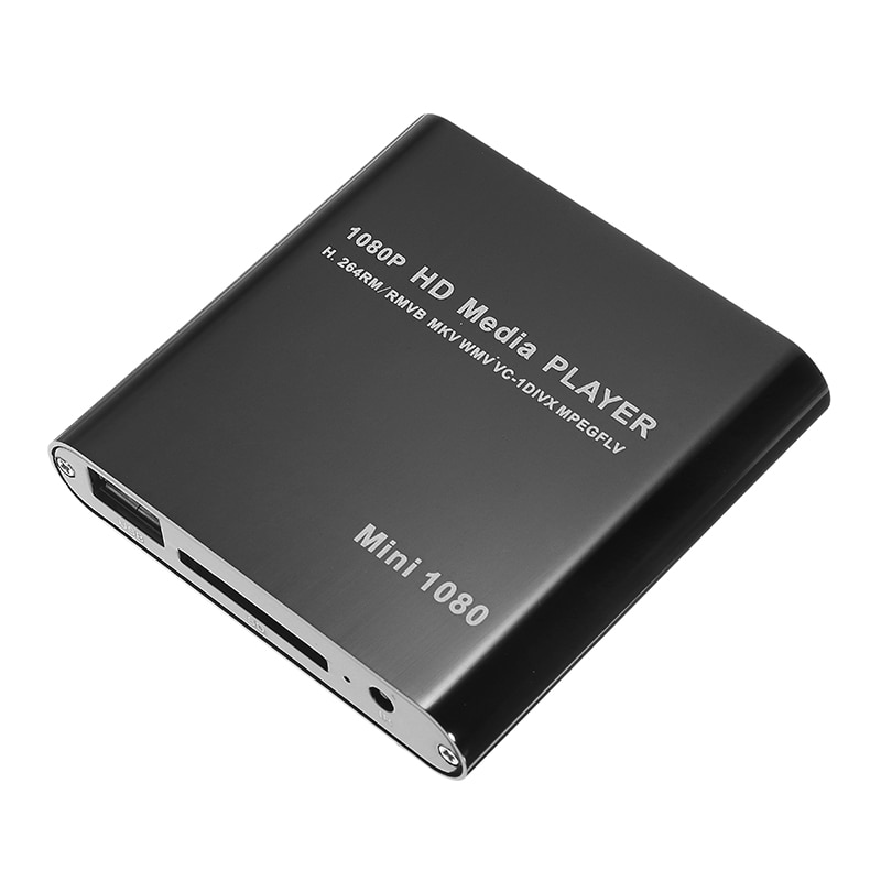LEORY 1080P Mini HDD Media Player Car Adapter HDMI AV USB HOST With SD MMC Card Reader Support H.264 MKV AVI 1920*1080P 100Mpbs