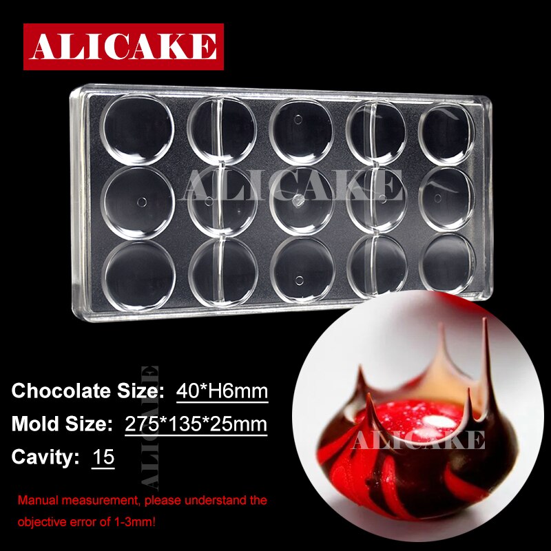 3D Polycarbonaat Chocolade Mallen Gereedschap Lade Vorm Mal Voor Chocolade Bar Cakevorm Zoetwaren Bakken Gebak Bakkerij Gereedschap: volcano