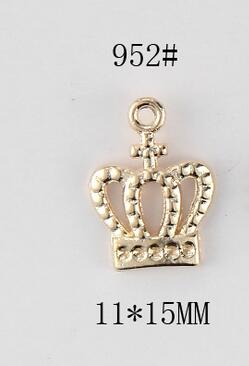 20 Stks/partij Goud Kleur Plated Koperen 3D Princess Crown Charms Hanger Voor Sieraden Maken Diy Handgemaakte Armband Bevindingen Craft Z620: 04